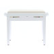 PB/010 WH L Panca in Legno Bianco Lucido per Pianoforte