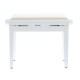 PB/010 WH L Panca in Legno Bianco Lucido per Pianoforte
