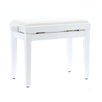 PB/100 WH L Panca in Legno Bianco Lucido per Pianoforte