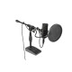 GFW-MIC-0821 Supporto microfonico per grancassa e amplificatore con braccio da 40,6 cm e base compatta