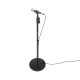 GFW-MIC-1201 Supporto microfonico con base rotonda da 30,5 cm e altezza regolabile da 101,6 a 160 cm