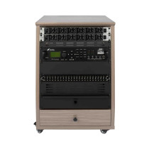 GFW-ELITESTUDIORK12-GRY Rack da studio inclinato 12 unità con finitura grigia in legno Driftwood
