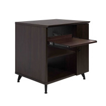 GFW-ELITESIDECAR-BRN Mobile rack sidecar cabinet in legno con finitura noce scuro