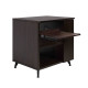 GFW-ELITESIDECAR-BRN Mobile rack sidecar cabinet in legno con finitura noce scuro