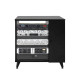 GFW-ELITESIDECAR-BLK Mobile rack sidecar cabinet in legno con finitura nera