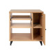 GFW-ELITESIDECAR-MPL Mobile rack sidecar cabinet in legno con finitura acero naturale opaca
