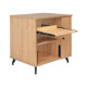 GFW-ELITESIDECAR-MPL Mobile rack sidecar cabinet in legno con finitura acero naturale opaca