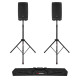 GFW-SPK-3000SET - Coppia di supporti per diffusori deluxe con borsa