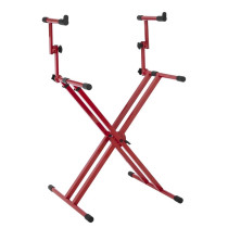 GFW-KEY-5100XRED Supporto per tastiera a doppio livello con struttura a "X" in colore rosso