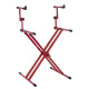 GFW-KEY-5100XRED Supporto per tastiera a doppio livello con struttura a "X" in colore rosso