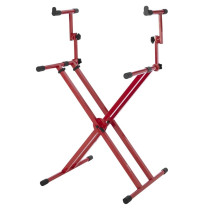 GFW-KEY-5100XRED Supporto per tastiera a doppio livello con struttura a "X" in colore rosso