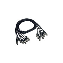 ITPRO/8MF-5 Frusta 8 Canali Cannon XLR Maschio / Femmina 5 mt