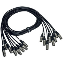 ITPRO/8MF-5 Frusta 8 Canali Cannon XLR Maschio / Femmina 5 mt