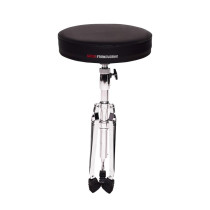 GFW-DRUMTHRONE-R Sgabello per batteria regolabile con seduta imbottita e base a tre gambe pieghevoli