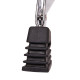 GFW-DRUMTHRONE-R Sgabello per batteria regolabile con seduta imbottita e base a tre gambe pieghevoli