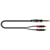 ITST/JS2RCA-5 Cavo Jack 6.3 TRS Stereo / 2x Spina Phono RCA 5 mt