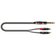 ITST/JS2RCA-5 Cavo Jack 6.3 TRS Stereo / 2x Spina Phono RCA 5 mt