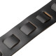 M26PD-BLK_WHT Tracolla in pelle pieno fiore imbottita Black e White 3"