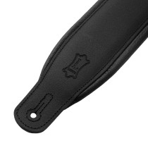 M26PD-BLK-MAT Tracolla in pelle pieno fiore imbottita Matte Black 3"