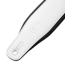 M26PD-WHT_BLK Tracolla in pelle pieno fiore imbottita White e Black 3"