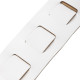 M26PD-WHT_BLK Tracolla in pelle pieno fiore imbottita White e Black 3"