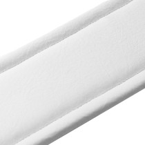 M26PD-WHT_BLK Tracolla in pelle pieno fiore imbottita White e Black 3"