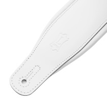 M26PD-WHT_WHT Tracolla in pelle pieno fiore imbottita White e White 3"