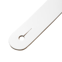 M26PD-WHT_WHT Tracolla in pelle pieno fiore imbottita White e White 3"