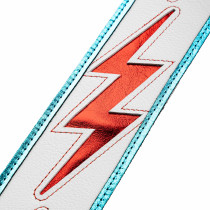 MJH317-006 Tracolla in pelle Glam Rock lightning Bolt 2.5"