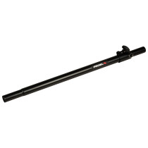 Supporto distanziatore cassa-subwoofer regolabile in acciaio con terminali Ø 35 mm.