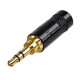 Jack Stereo Ø 3.5 - 1/8' mm REAN, interamente in metallo.