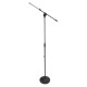 Asta professionale con giraffa telescopica per microfono, dotata di base in ghisa