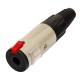 Presa volante jack stereo Ø 6.3 mm.-1/4', molla passacavo flessibile Ø 10 mm.