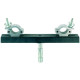 Staffa zincata regolabile per truss con doppio accoppiatore singolo.