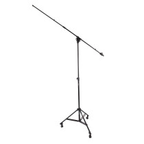 Asta microfonica professionale di grandi dimensioni con giraffa telescopica con ruote frenanti e pivottanti