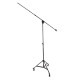 Asta microfonica professionale di grandi dimensioni con giraffa telescopica con ruote frenanti e pivottanti
