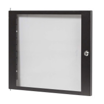 Porta anteriore ad 8U, realizzata in plexiglass con telaio in acciaio