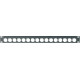 Pannello preforato 1 unità rack 19' con N. 16 fori per connettori da pannello XLR (ø 24 mm.).