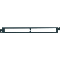 Pannello di protezione/sicurezza 1 unità rack 19' con corpo in metallo e finestra ispezione in plexiglas.