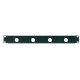 Pannello preforato 1 unità rack 19' con N. 4 fori per connettori da pannello XLR/SPEAKON (ø 24 mm.).