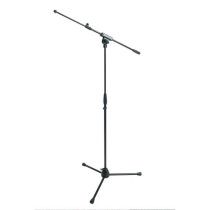 Asta professionale a giraffa telescopica per microfono, con base tripoide in alluminio, snodo superiore in acciaio.
