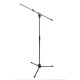 Asta professionale a giraffa telescopica per microfono, con base tripoide in alluminio, snodo superiore in acciaio.
