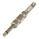 Connettore professionale jack mono 6,3 mm - 1/4“. Colore: Argento.