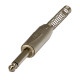 Connettore professionale jack mono 6,3 mm - 1/4“. Colore: Argento.