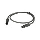 Cavo elettrico assemblato professionale PROEL con cavo HPC3025FG “flame retardant” 3x2.5 mm2. Disponibile in nero. Lunghezza: 1.