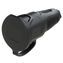 Presa volante Schuko 16A - 2P+T - 230V~ - IP44 con coperchio di protezione (DIN 49440).