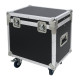 Flight case multifunzione realizzato in multistrato di pino marino di spessore 9mm. con ruote girevoli da 100 mm di tipo industr