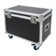 Flight case multifunzione realizzato in multistrato di pino marino di spessore 9mm. con ruote girevoli da 100 mm di tipo industr