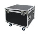 Flight case multifunzione realizzato in multistrato di pino marino di spessore 9mm. con ruote girevoli da 100 mm di tipo industr