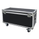 Flight case multifunzione realizzato in multistrato di pino marino di spessore 9mm. con ruote girevoli da 100 mm di tipo industr
